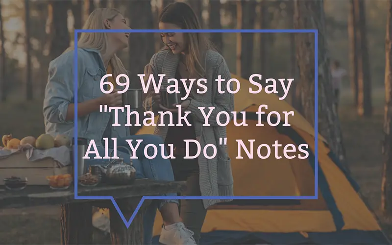 69 Ways to Say Thank You for All You Do Notes