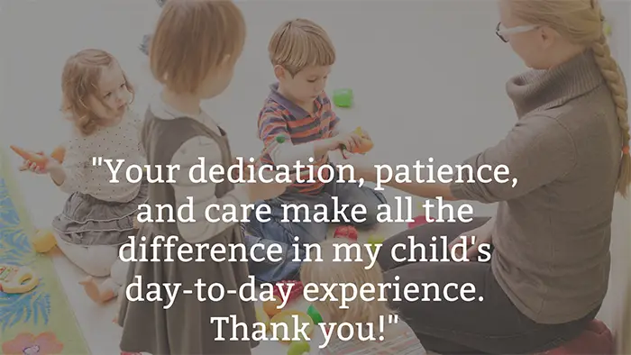 80 Heartfelt Thank You Notes for Nursery Teachers to Show Your Appreciation